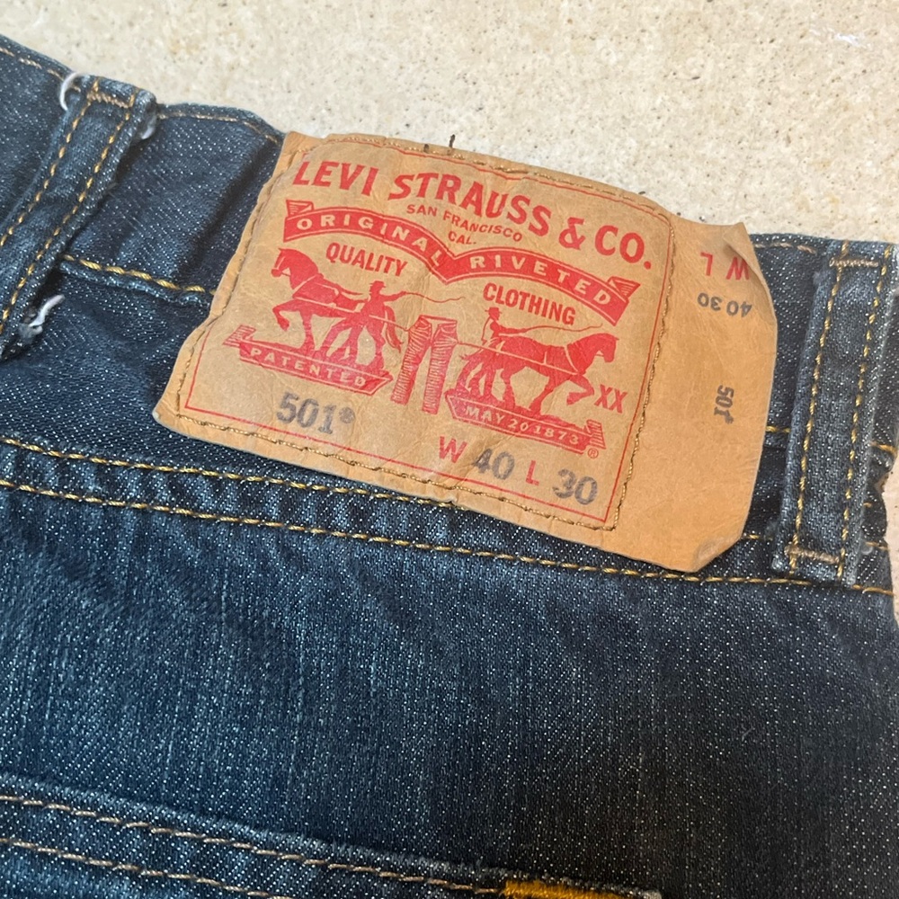 501 Levi's Men's Dark Blue Straight Jeans